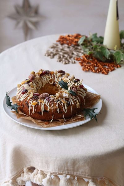 クリスマスのリースケーキ。