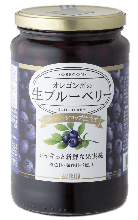 オレゴン州の生ブルーベリーシロップ仕立て