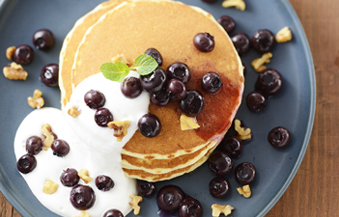 ブルーベリーのパンケーキ