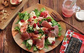 クランベリードレッシングのイチジクサラダ