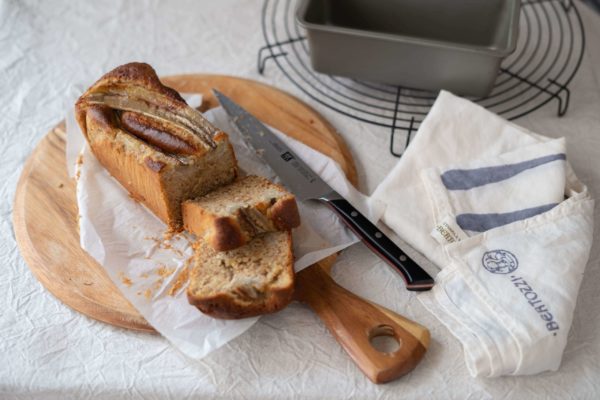 グルテンフリーの優しいバナナケーキ。   