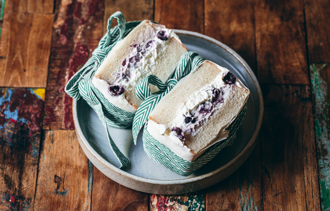 ブルーベリーのフルーツサンド