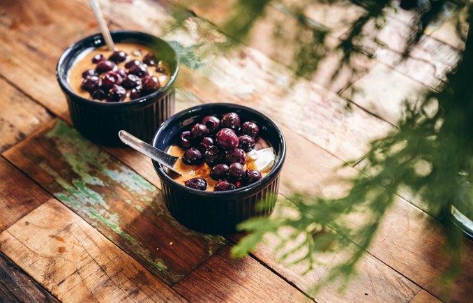 ヨーグルトのブルーベリーボウル