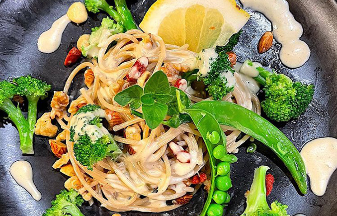 ロカボナッツミルクで！レモンナッツクリーム冷製パスタ