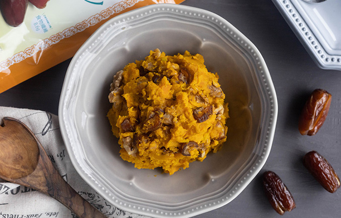 食感が楽しい！デーツとかぼちゃのサラダ