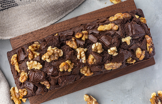 クルミのチョコパウンドケーキ