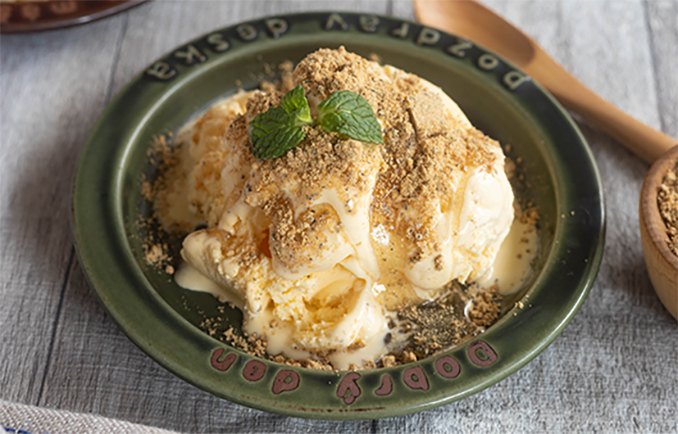 黒ごまアーモンドきな粉アイス